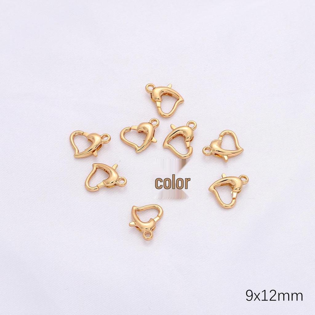14/18K Gold-Filled Lobster Clasp End Cap, 9-Pin Open Jump Ring, Extension Chain for Handmade Jewelry DIY Accessories