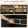 Sideboard Buffet Cabinet, Kitchen Storage Cabinet with 3 Doors and Adjustable Shelves for Living Room, Kitchen, Black