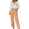 Women's Two Piece Outfits Long Sleeve Button Down Shirts And Long Pants Dressy Business Set Casual Office Work Set