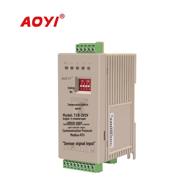 

Двоканальний модуль контролю температури AOYI з DIN-рейкою, зв язком 485 та SSR 4-20мА 2-channel + 2-channel without display