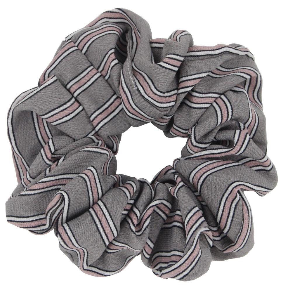 Chiffon Two-Color Striped High Elastic Women's Hair Tie