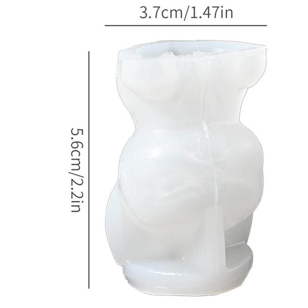 Cute Animal Candle Molds Three-Dimensional Silicone Casting Molds Epoxy Resin Moulds Reusable Plaster Moulds for Wedding Home