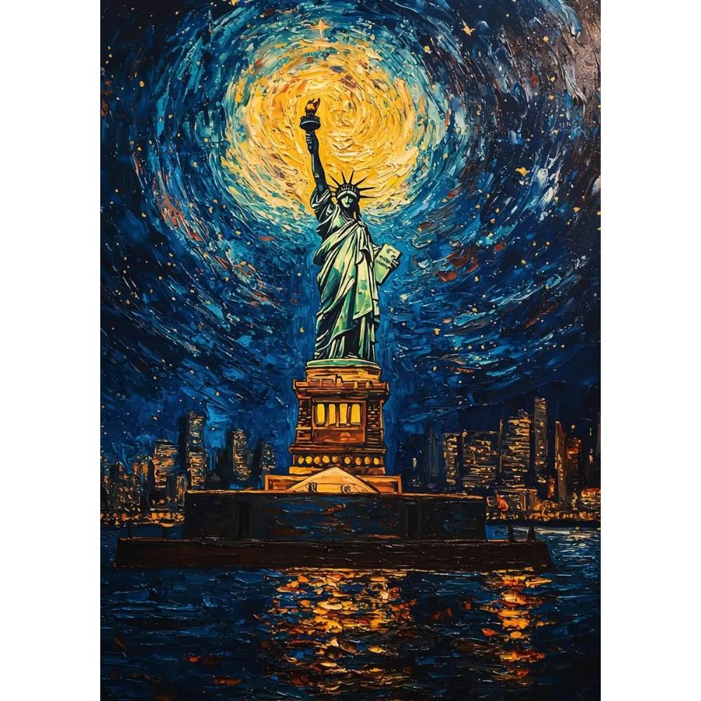 Abstract Van Gogh Landscape Poster Prints Sydney Opera House Starry Night Canvas Painting Wall Art for Living Room Home Decor