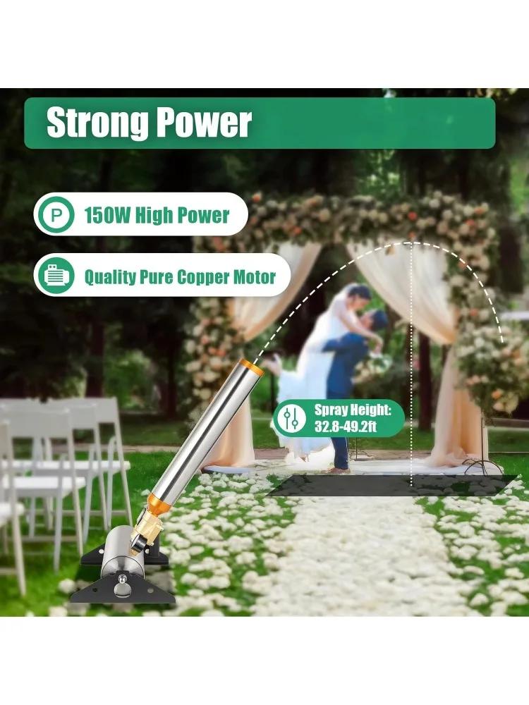 2PCS Confetti Machine, 110V 150W Stainless Steel Confetti Salute Machine with Remote and Power Cords, Confetti Launcher Machine