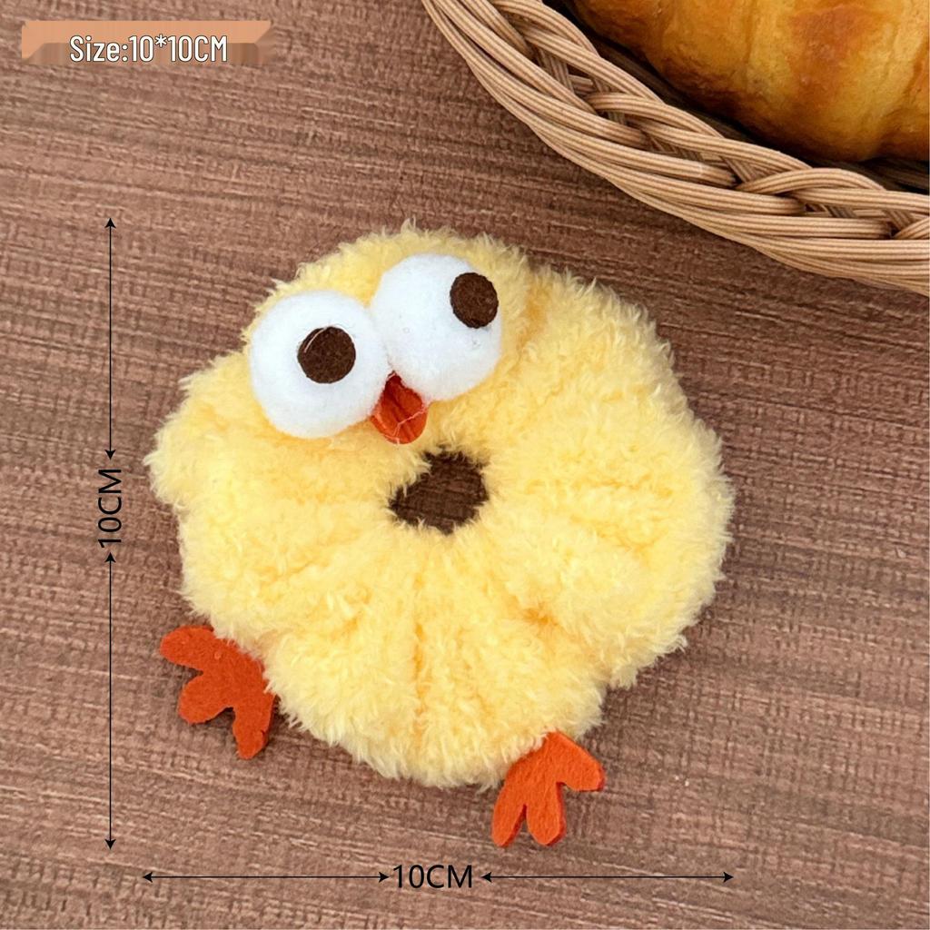 Adorabili Elastici per Capelli Peluche Pulcino: Design a Cuore Dolce per Code di Cavallo & Chignon