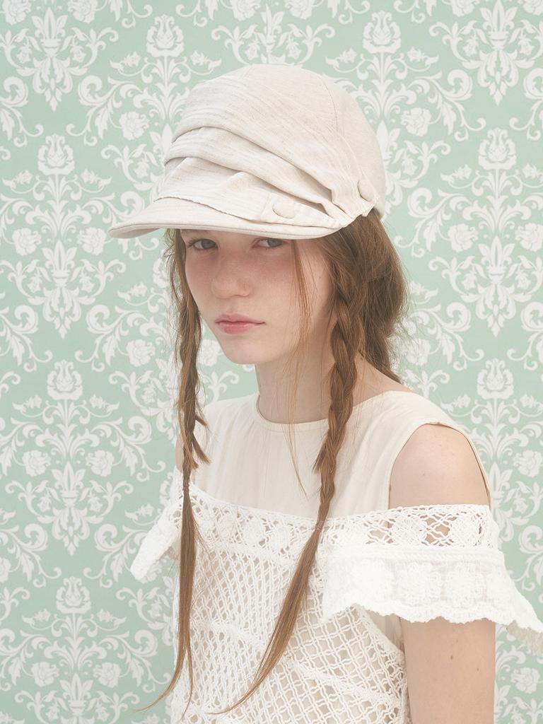 Beulaunhaes Button Point Drapery Wire Brim Cap