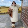 Autumn and Winter Women's Large Size Coat Hooded Fur Collar Horn Buckle Loose Casual Thickened Windproof Women's Jacket