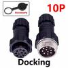 5/20Sets GX16 Aviation Connector M16 Waterproof Back Nut Docking Male&Female Plug And Socket 2/3/4pin 5pin 6pin 7pin 8pin 9pin