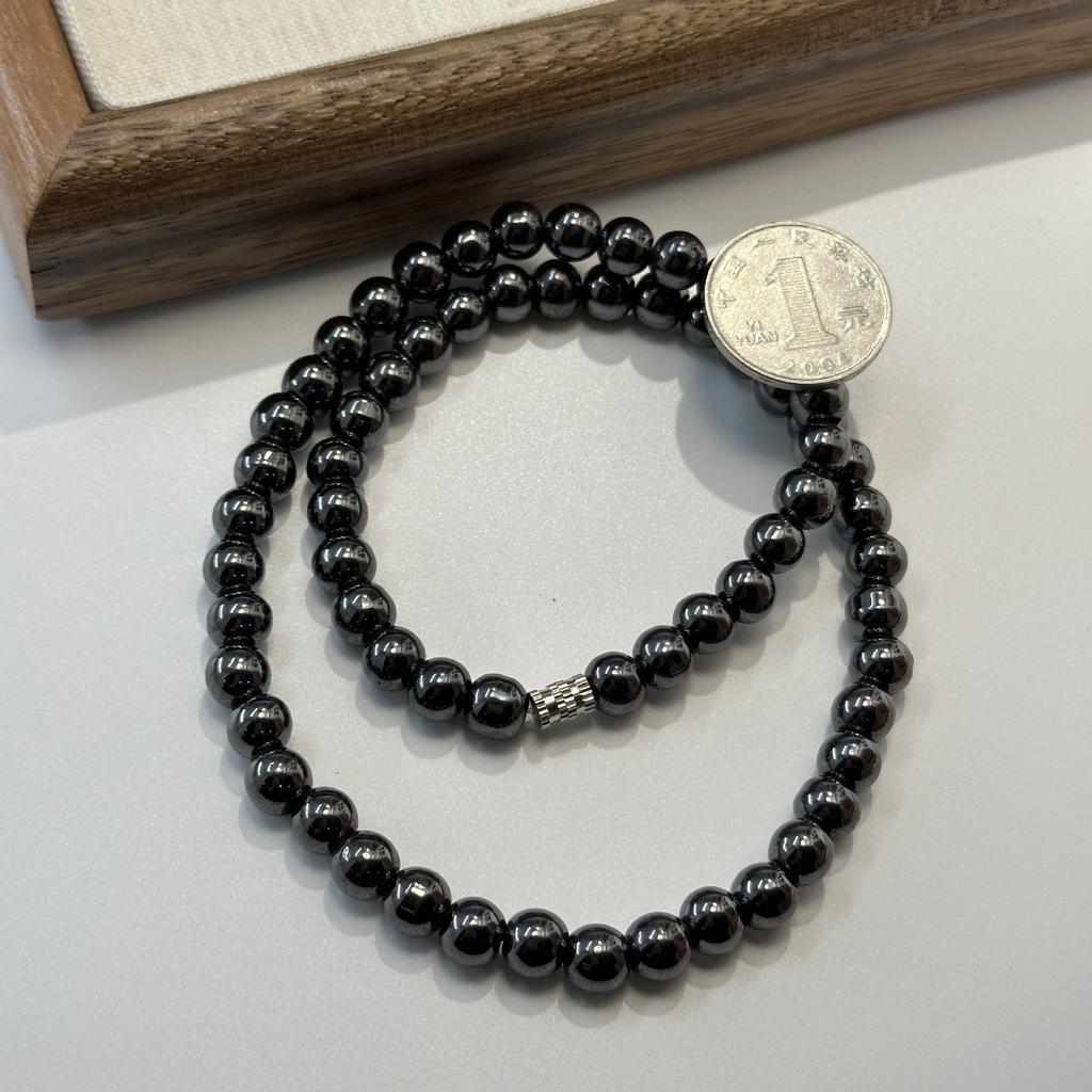 Hot Selling Creative Gift 8mm Round Bead Magnetic Necklace Magnet Necklace