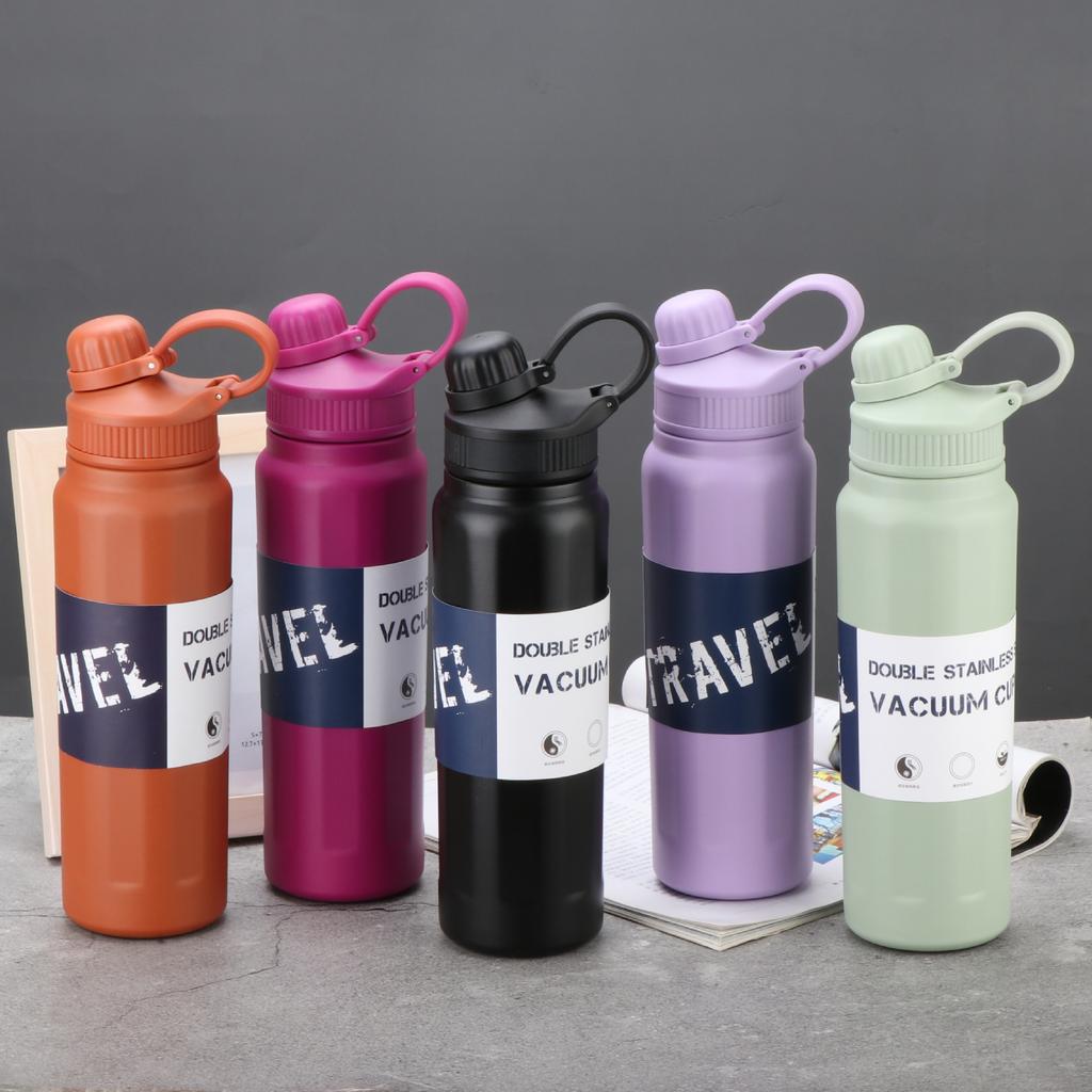 Fashion Macaron Smart Sports Water Cup Large Capacity Thermos Cup Student Kettle Outdoor Stainless Steel Thermos Cup