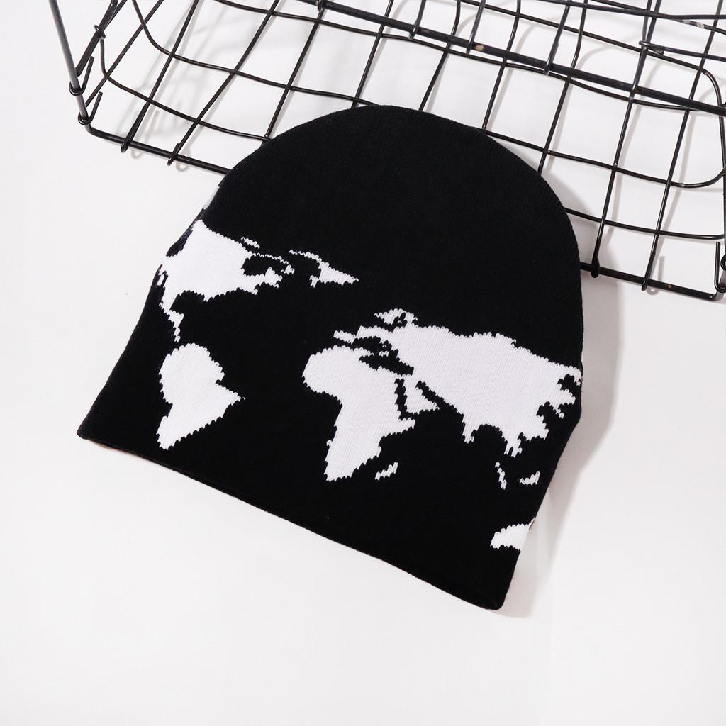 Ski Pattern Knit Cap With Style And Thermal Function For Leisure And Streetwear In Winter