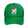 Christmas Soccer Ball Santa Hat Lights   Mesh Baseball Cap Dad Hat Hip Hop Snapback Cap