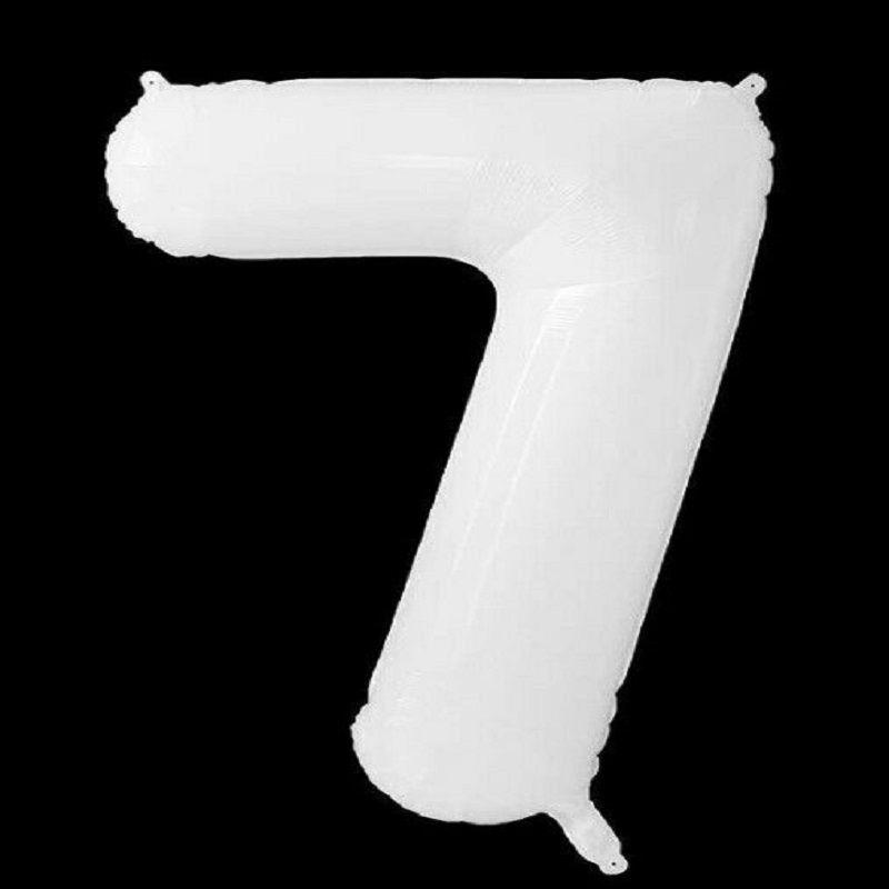 Large 40" White Giant Number Age Foil Balloons Helium Air Happy Birthday Party
