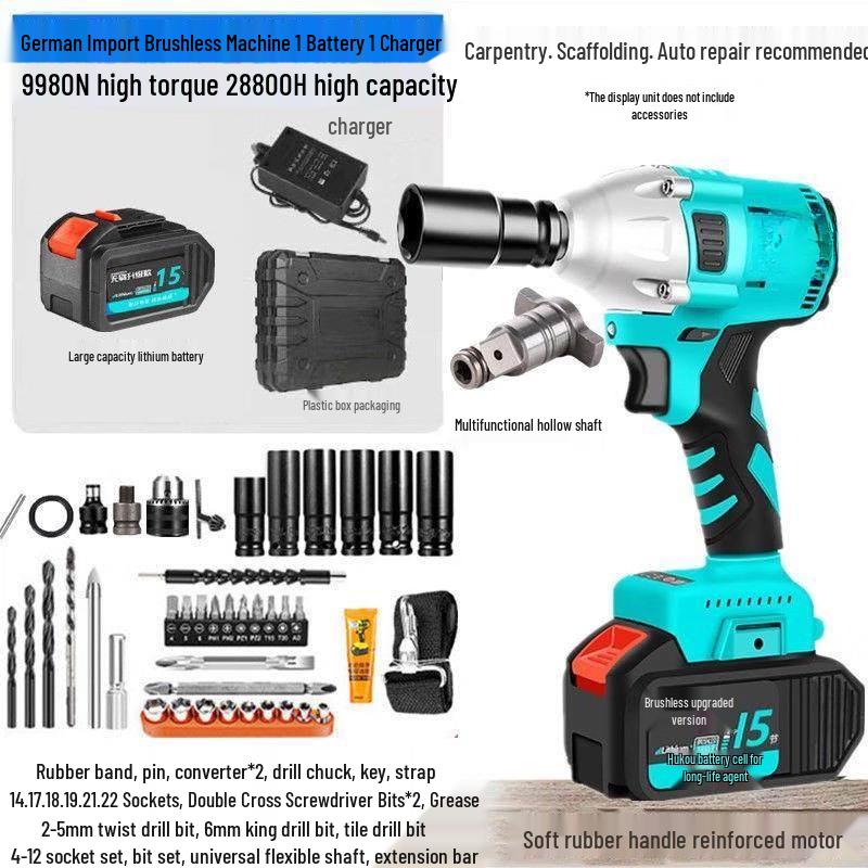 

SHEYUE 56V Brushless Cordless Impact Wrench & Drill Kit CN plug (adapter included)