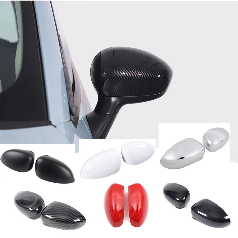For Fiat 500 rearview mirror cover, car side rearview mirror protective case, decorative cover, ABS (change version) 2016 -2023
