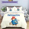 3Pcs Paddington Bear'S Journey Bedding Set Quilt Cover Pillowcase Home Christmas Xmas Halloween Gift 1 Duvet Cover 2 Pillowcase M928230