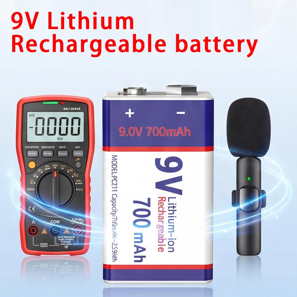 USB-Ladegerät 9 Volt Li-Ionen-Akku 6F22 9 V LiIon Lithium-Batterie für RC-Helikopter-Modell Mikrofon Spielzeug Metalldetektor Batterie