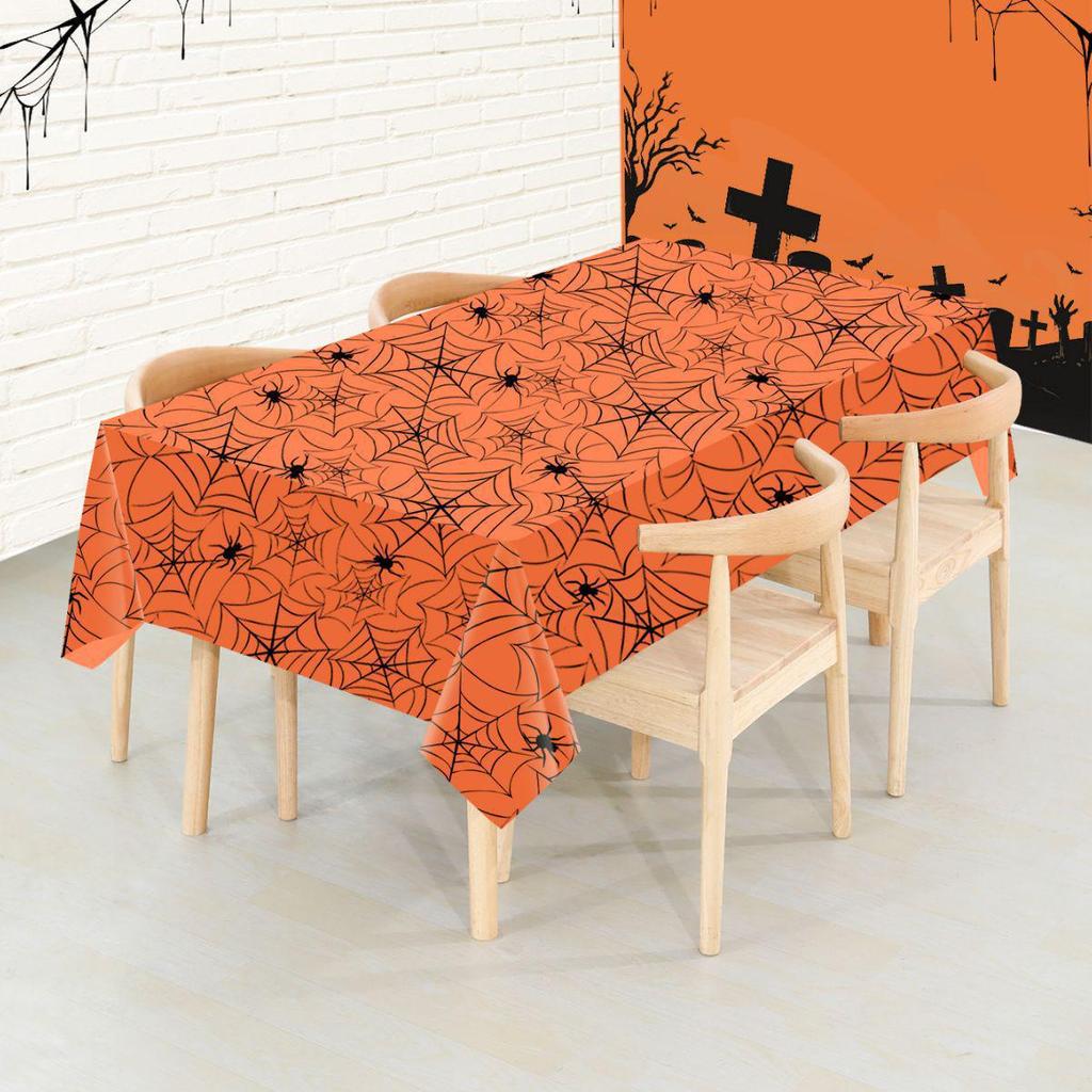 Halloween & Christmas Theme PEVA Tablecloth - Disposable Party Decor