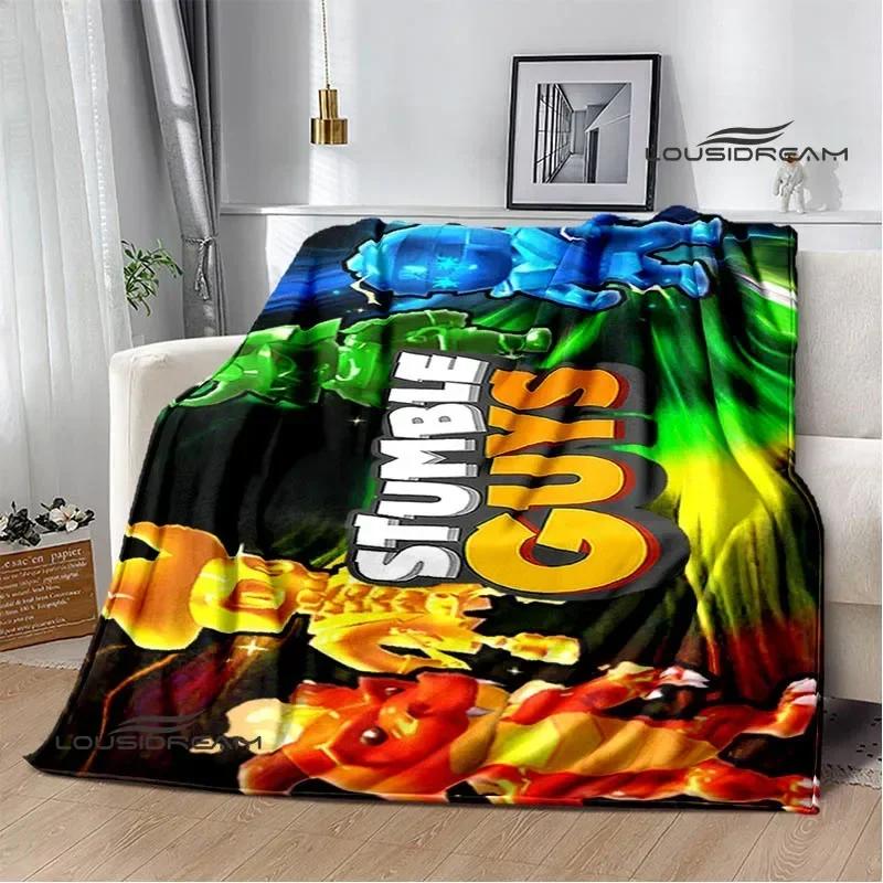 3D game Cartoon Stumble-guys printed blankets Warm Flannel blanket Soft and comfortable blanket Home bed linings Birthday Gift