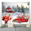 Christmas Cartoon Snowman Snowing Tapestry Living Room Sofa Home Decoration Christmas Gift