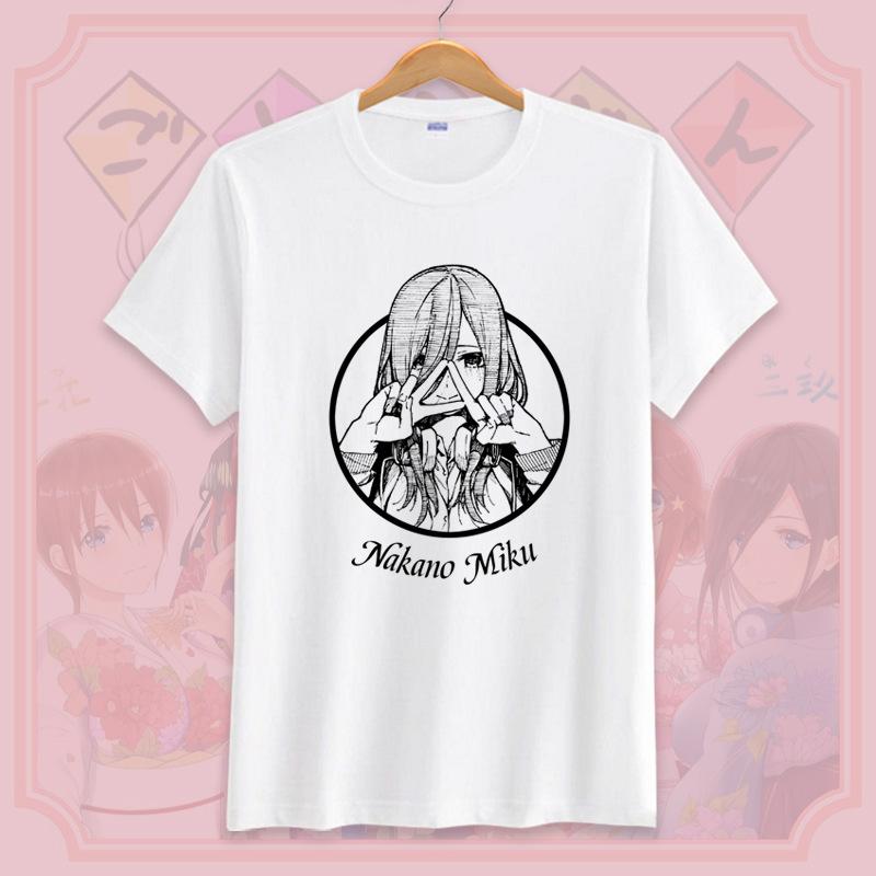 Vintage Washed The Quintessential Quintuplets Nakano Quintuplets Rom Com Anime Graphic T-shirt Men Printed Tee Summer Fashion Clothing Tops Streetwear