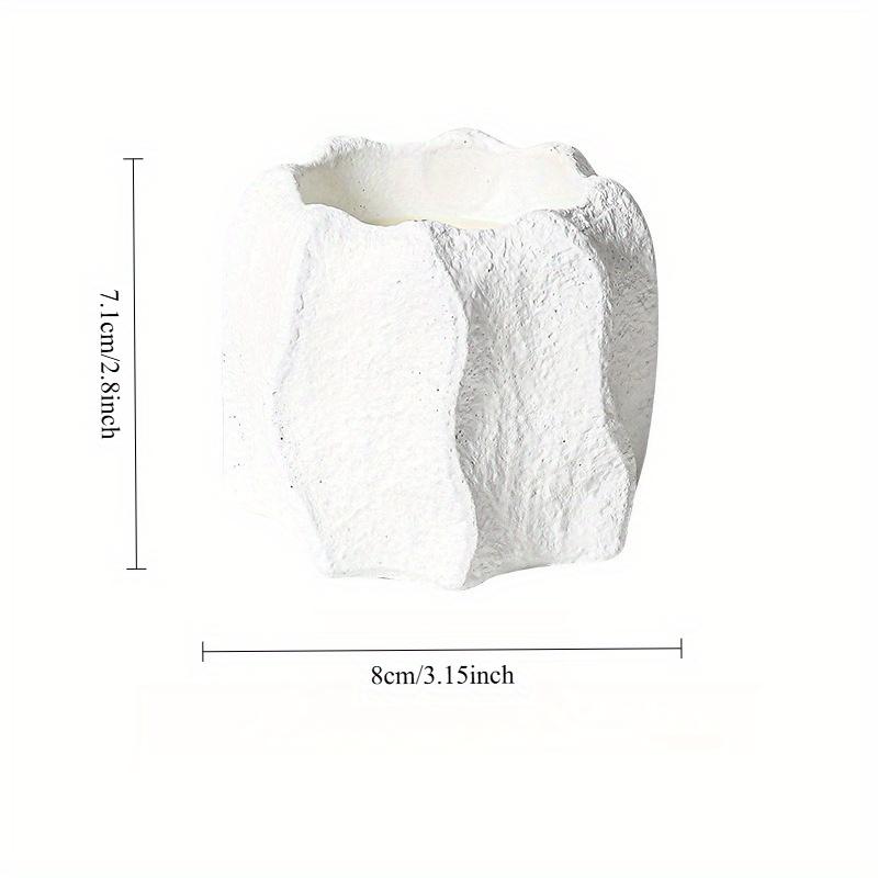 1Pc Light Luxury Simple Vertical Wave Cement Household Aromatherapy Candle Cup Empty Cup Candlestick Ornament