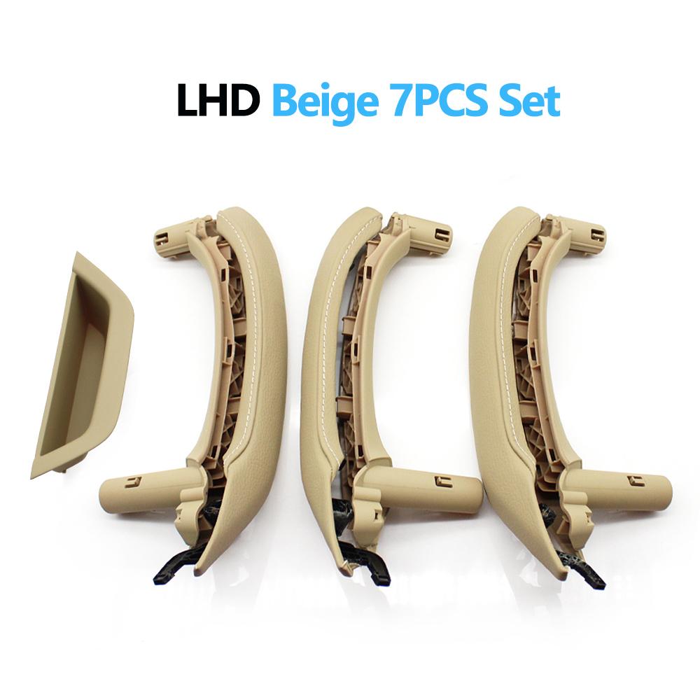 LHD RHD Interior Door Armrest Pull Handle Genuine Leather Cover Full Set Assembly For BMW X3 X4 F25 F26 2010-2016