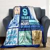 9Th Birthday Celebration Cozy Blanket Warmthful Decor for Sofa Couch Office Bed Picnics All-Season Use Cozy Home Lovers Gifting Relatives Y24