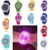 Stylish Unisex Quartz Watch With Transparent Dial Glow-in-the-dark And Water Resistance Geneva Silicone Sports Watch