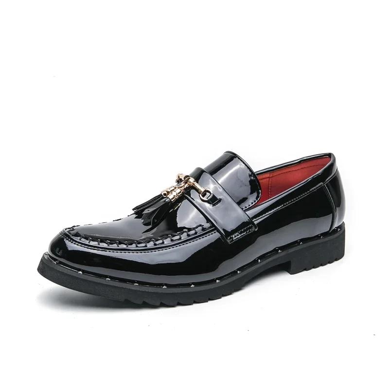 Fashion High Quality Leather Mens Loafers Moccasins Shoes Stylish Designer Man Casual Flats Handmade Formal Slip on Male Boat Footwear