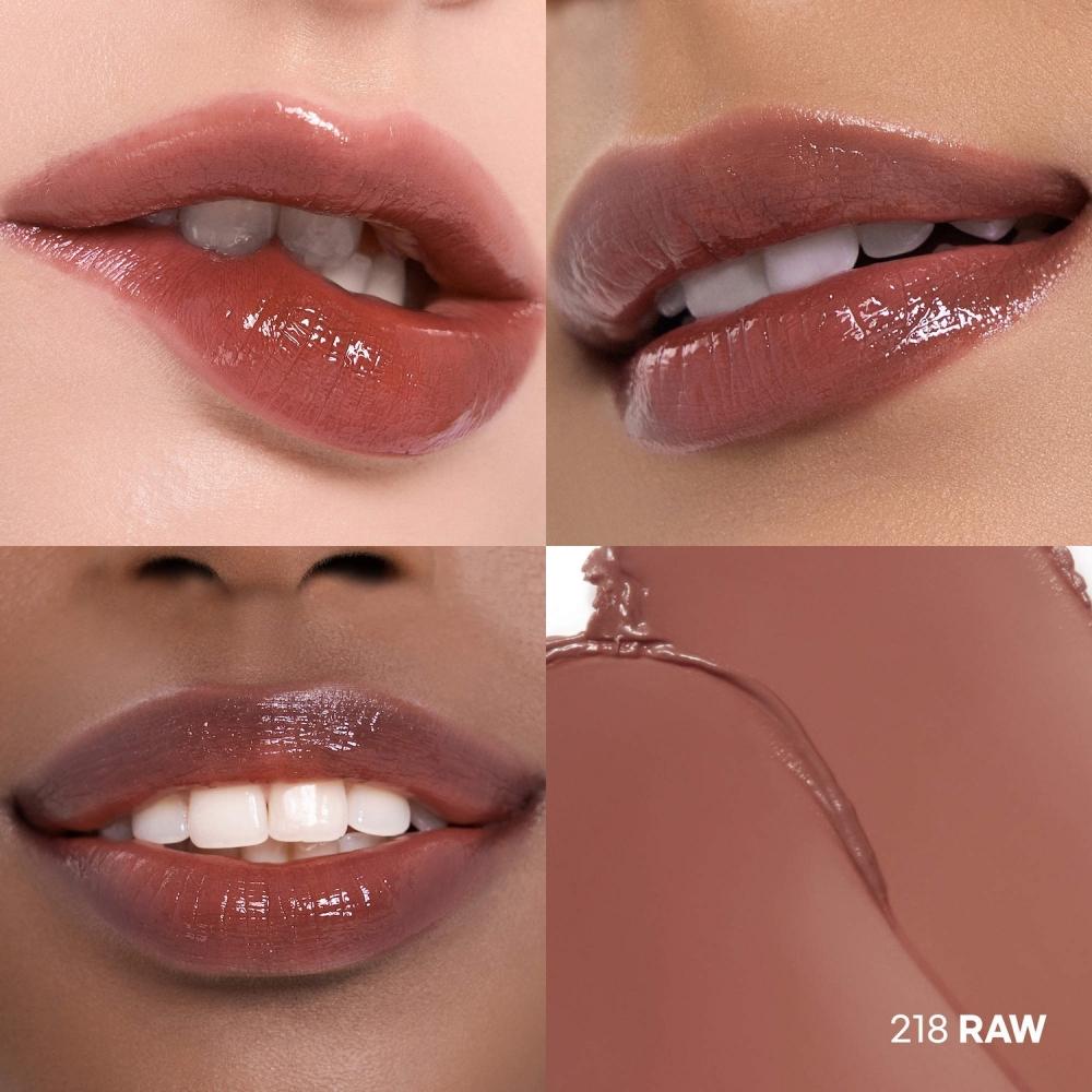 Laka Bonding Glow High Shine Glossy Lipstick 0.13 Oz 3.7 Ml 218 Raw Muted Peach Brick