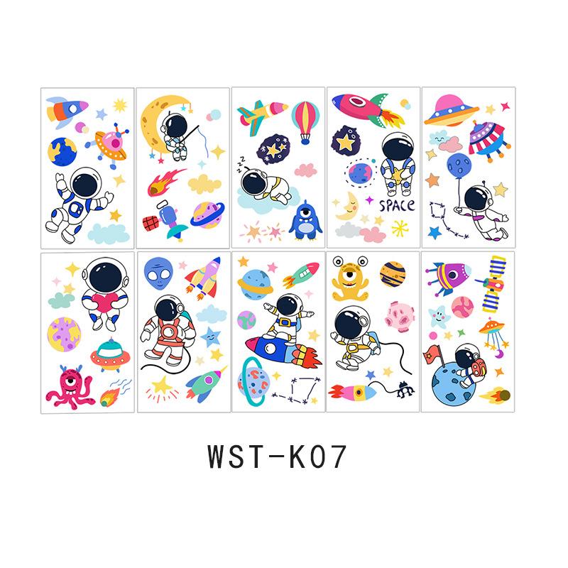 Trendy Unisex Sticker Toy Tattoo Sticker Little Fresh Arm Cute Watch 10Pcs set Waterproof Children's Set Face INS Cartoon