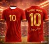 Classic Barca Style Football T Shirt  Lamine Yamal   For Children Toddler Boys Girls Breathable Casual Sports Fan Apparel