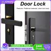 Metal Door Lock Anti-theft Mechanical Door Lock with Keys Entrance Door Knobs Lock for Bedroom Bathroom