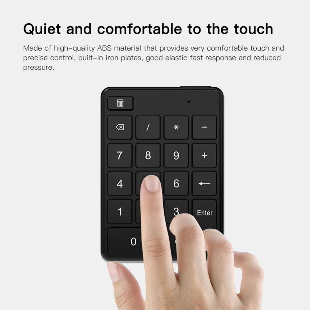 19 Keys Numeric Keypad Bluetooth External Number Pad for for Laptop PC Accounting Supplies