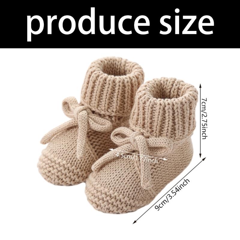 Breathable Infant Walking Shoes Soft Cotton Fabric Baby Booties Skid Proof Bottom Stylish Bowknot Design EasyTied