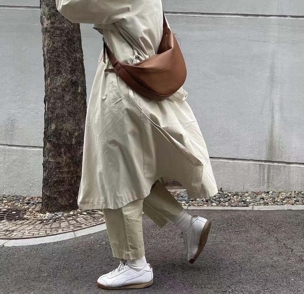2023 Spring/Summer Women's Soft Leather Crossbody & Shoulder Dumpling Bag - Large Capacity, Casual Style