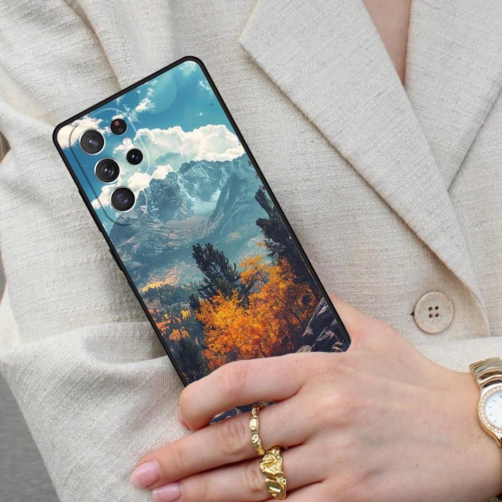 Beautiful Mountain Forest Nature Cell Phone Case for Samsung Galaxy S26 Ultra S25 S24 S23 S22 S21 S20 Note10 Cover