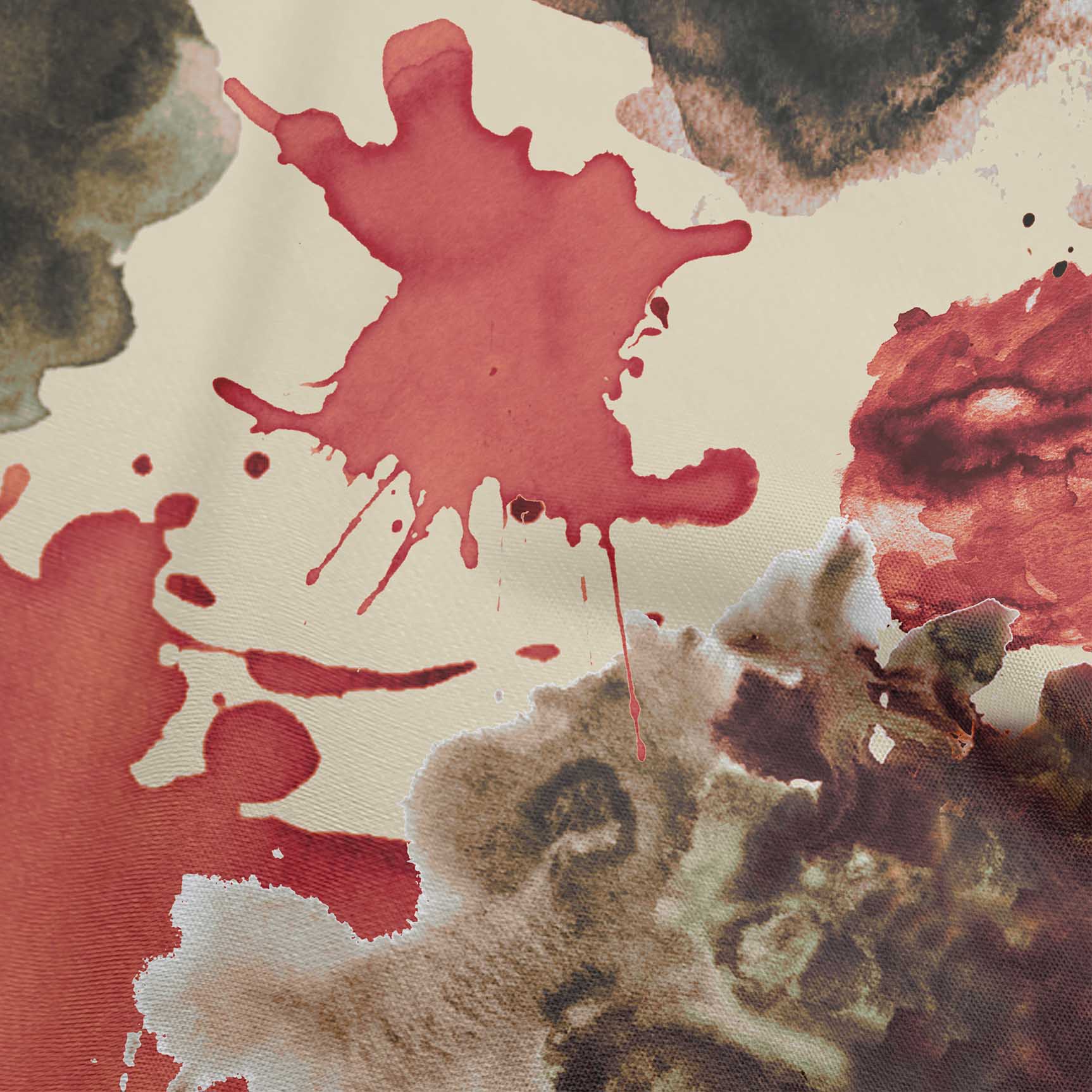 

OneOone Cotton Flex Світло-жовта тканина Абстрактна акварельна тканина для шиття у дворі Принт для шиття одягу своїми руками 40 дюймів 42 Inch Wide - Viscose Chiffon червоний