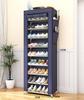 Shoe Rack with Dustproof Covers - Heavy Duty Steel Storage Organizer , Industrial Shoe Shelf for Garage/Entryway Design