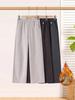 Women's High Waist Velvet-Lined Pants - Cozy Loose Straight-Leg for Middle-Aged & Elderly