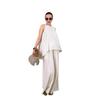 Summer 2025 Women's Fashion: Sleeveless Top & Wide-Leg Pants Set - European & American Style.