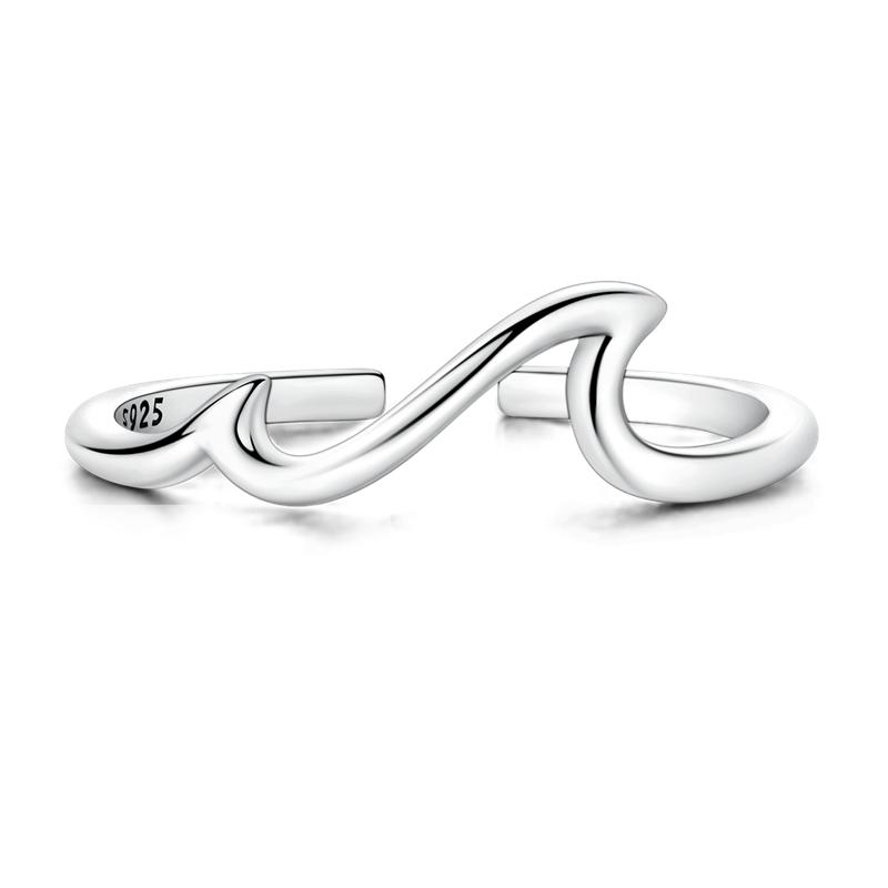 100% Copper Original Wave Opening Ring Women'S Anniversary Gift Engagement Rings For Women Mens Jewelry