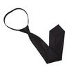 Unisex Schwarze Einfache Reißverschluss Krawatte Zum Anstecken Schlicht Elegant All-Match Faulenzer Krawatte Für Männer Frauen Schüler Uniform