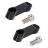 1 Pair 10mm 0.39in Motorcycle Mirror Mount Riser Extender Adapter Replacement for NMAX 155 125 2015‑2022 Black