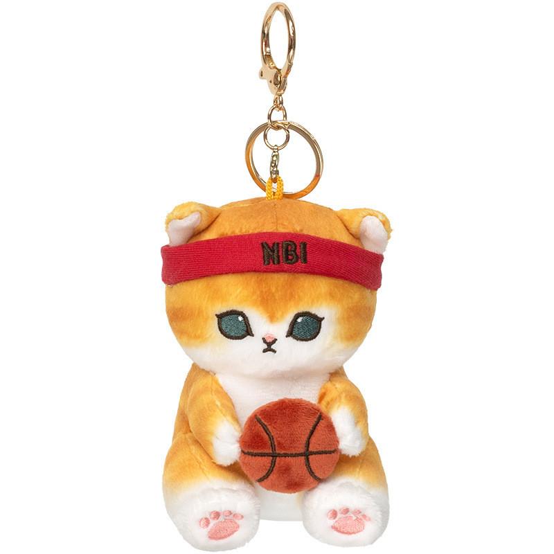 Baseball Mofusand Rugby Swimming Badminton Cat Plush Keychain Bag Gift Pendant