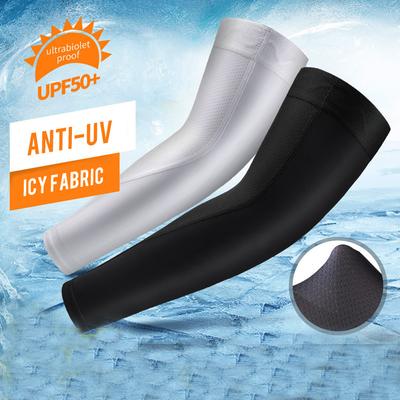 1 paio di compressione Sunblock Ice Silk raffreddamento atletico maniche lunghe per sport all'aria aperta ciclismo escursionismo guida pesca lavoro