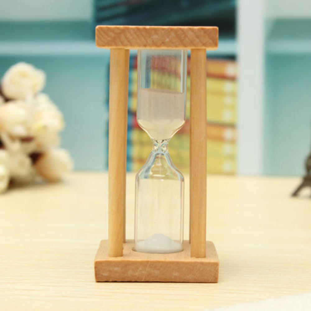 1/3/5Min Wooden Sand Sandglass Timer Clock Home Decor Gift Kitchen
