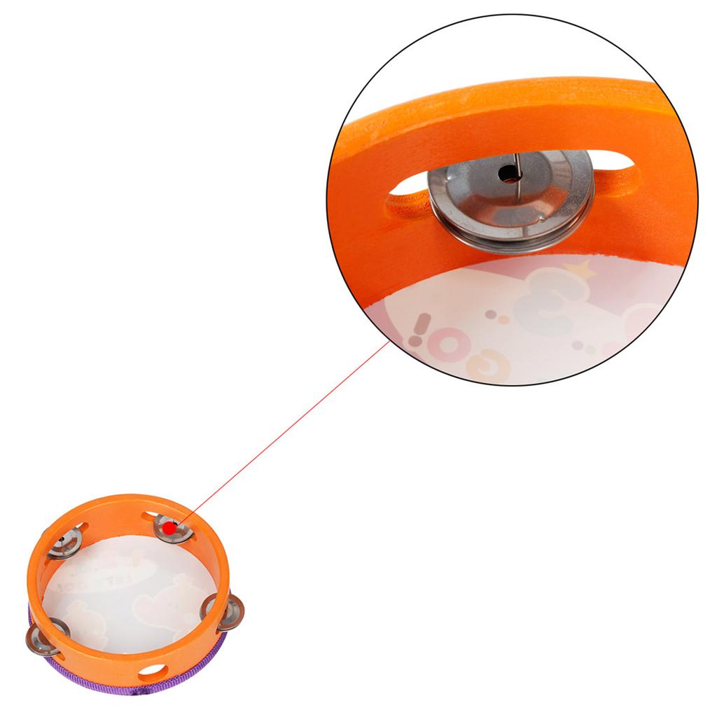 6inch Cartoon Hand Drum Bell Tambourine For Kid Toddlers Mini Musical Percussion Instrument Kid Gifts High-Quality