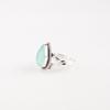 Natural Aqua Chalcedony Gemstone 925 Sterling Silver Jewelry Handcrafted Ring RR-57-21